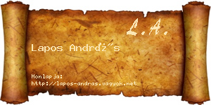 Lapos András névjegykártya