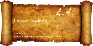 Lapos András névjegykártya